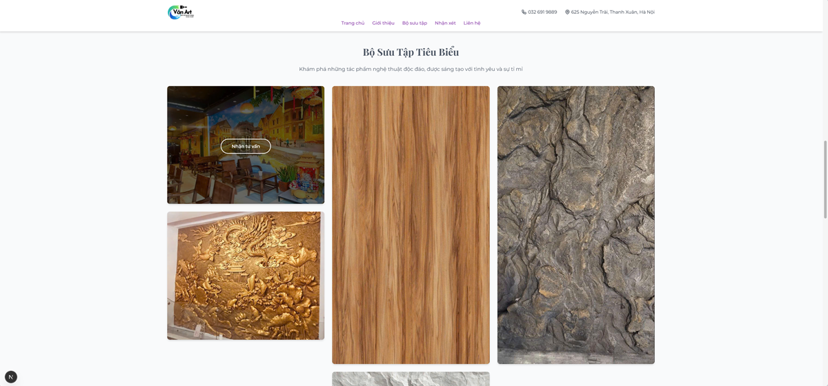 Mẫu website Vân Art Gallery — Tranh tường & Nghệ thuật sáng tạo